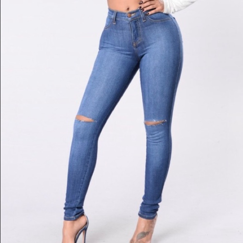 Medium blue jeans